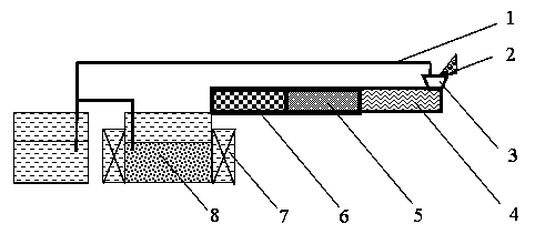 Method for continuous preparation of aluminum-base in-situ composite material