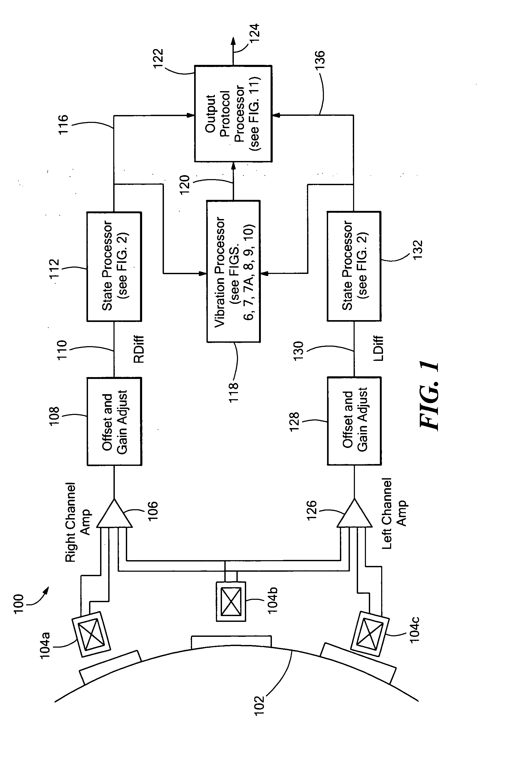 Proximity detector having a sequential flow state machine