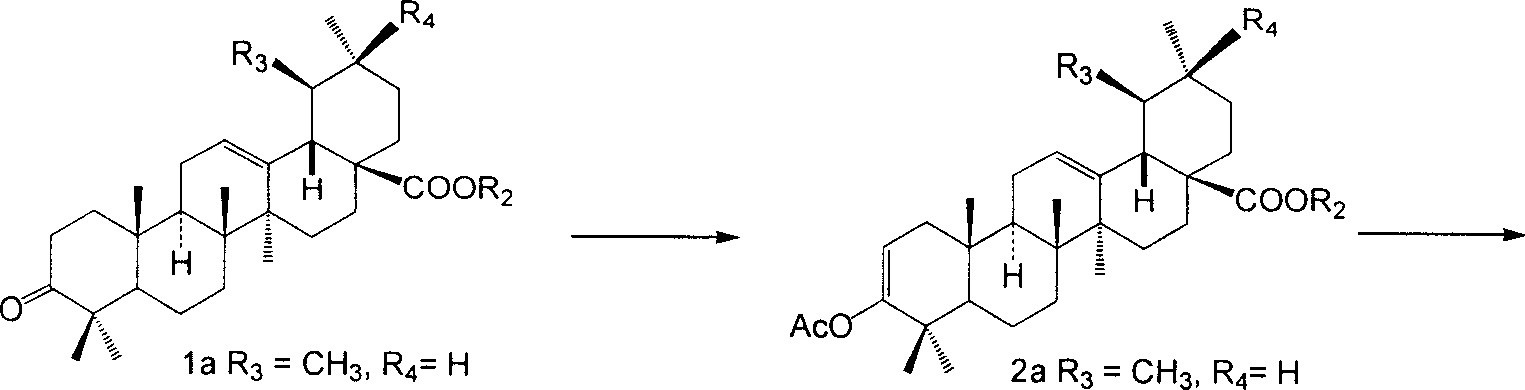 Use of pentacylic triterpene compounds in preparing glycogenic phosphorylase inhibitor