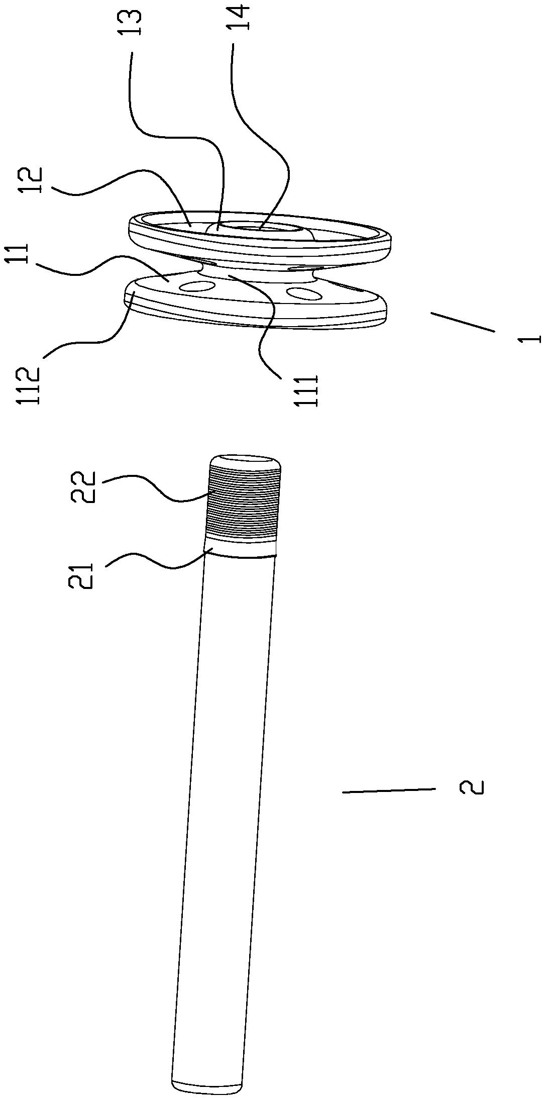 Yarn feeding guide wheel structure and production process thereof