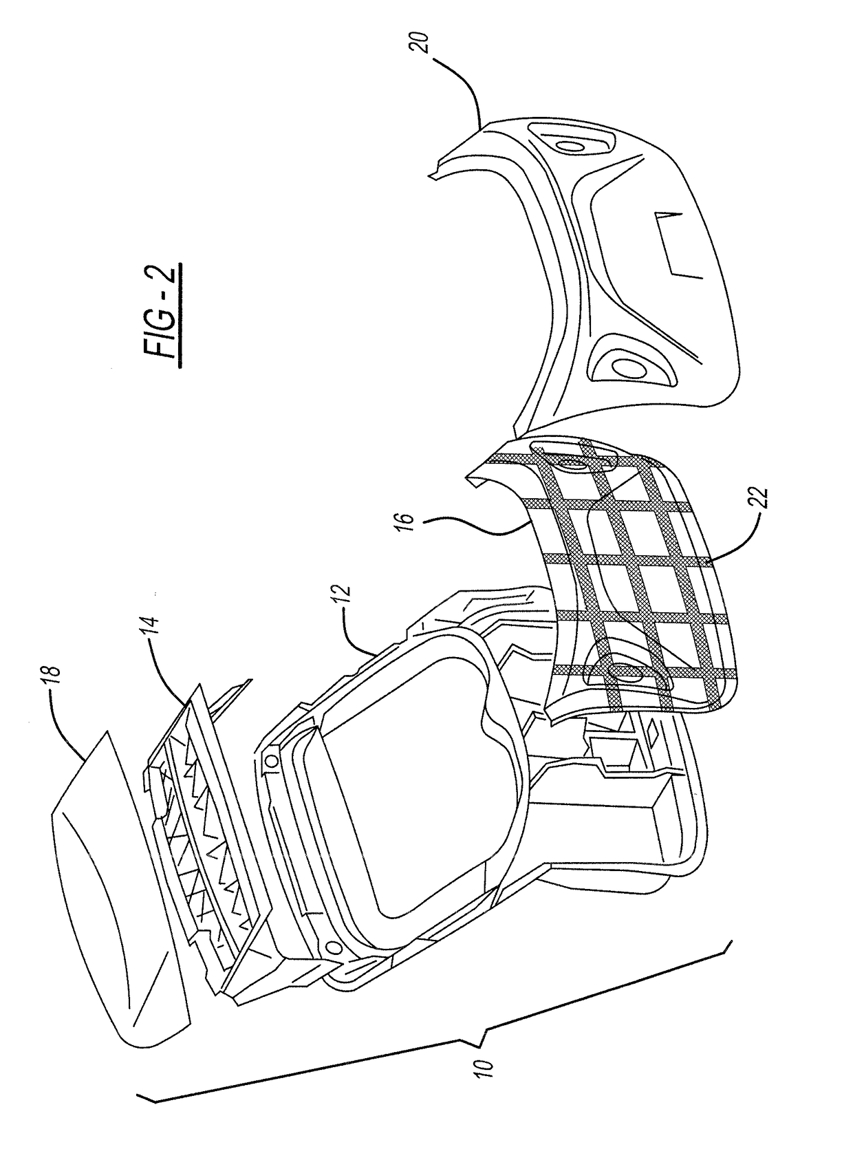 Infrared welded exterior panel assembly and process of making same