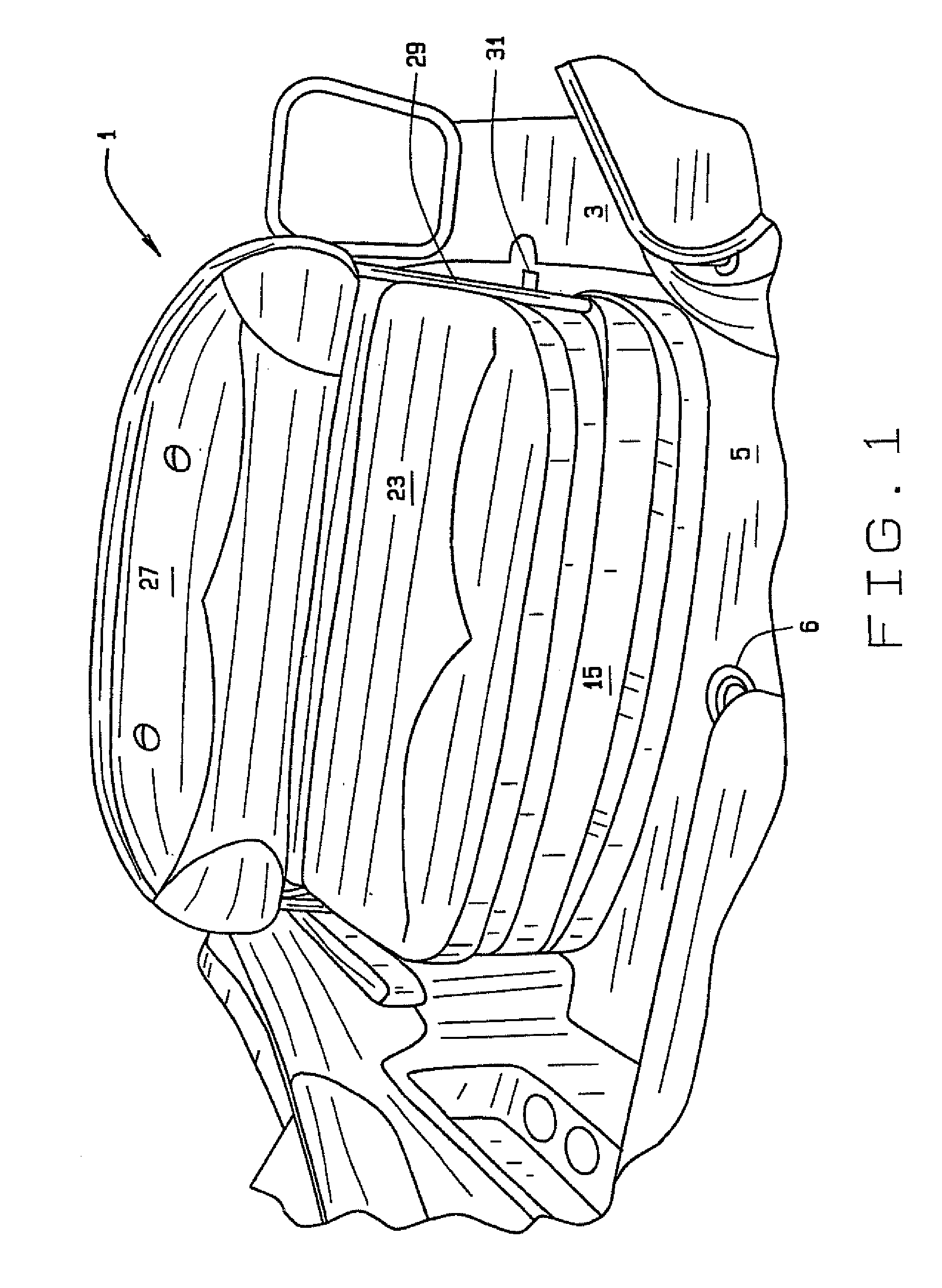 Hatch assembly with seat and storage bin