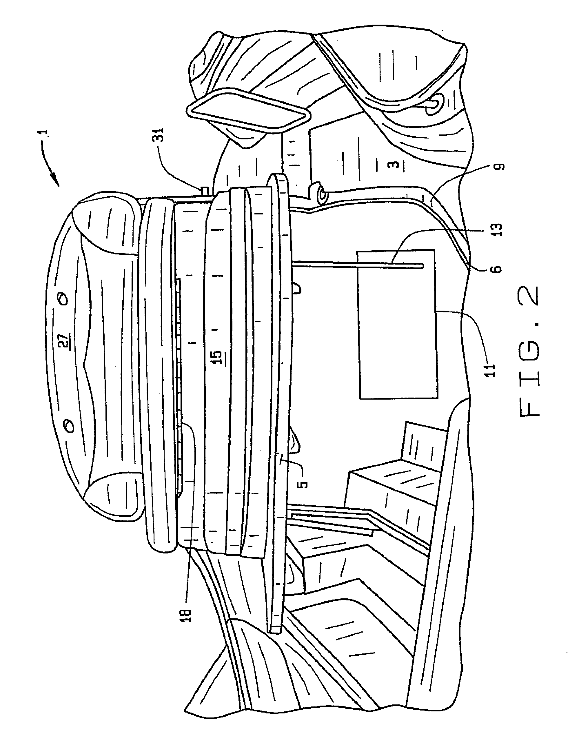 Hatch assembly with seat and storage bin