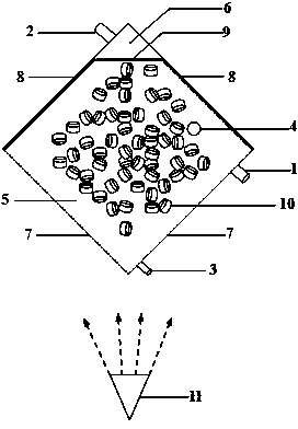 Optical fluidized bed reactor for organic wastewater treatment