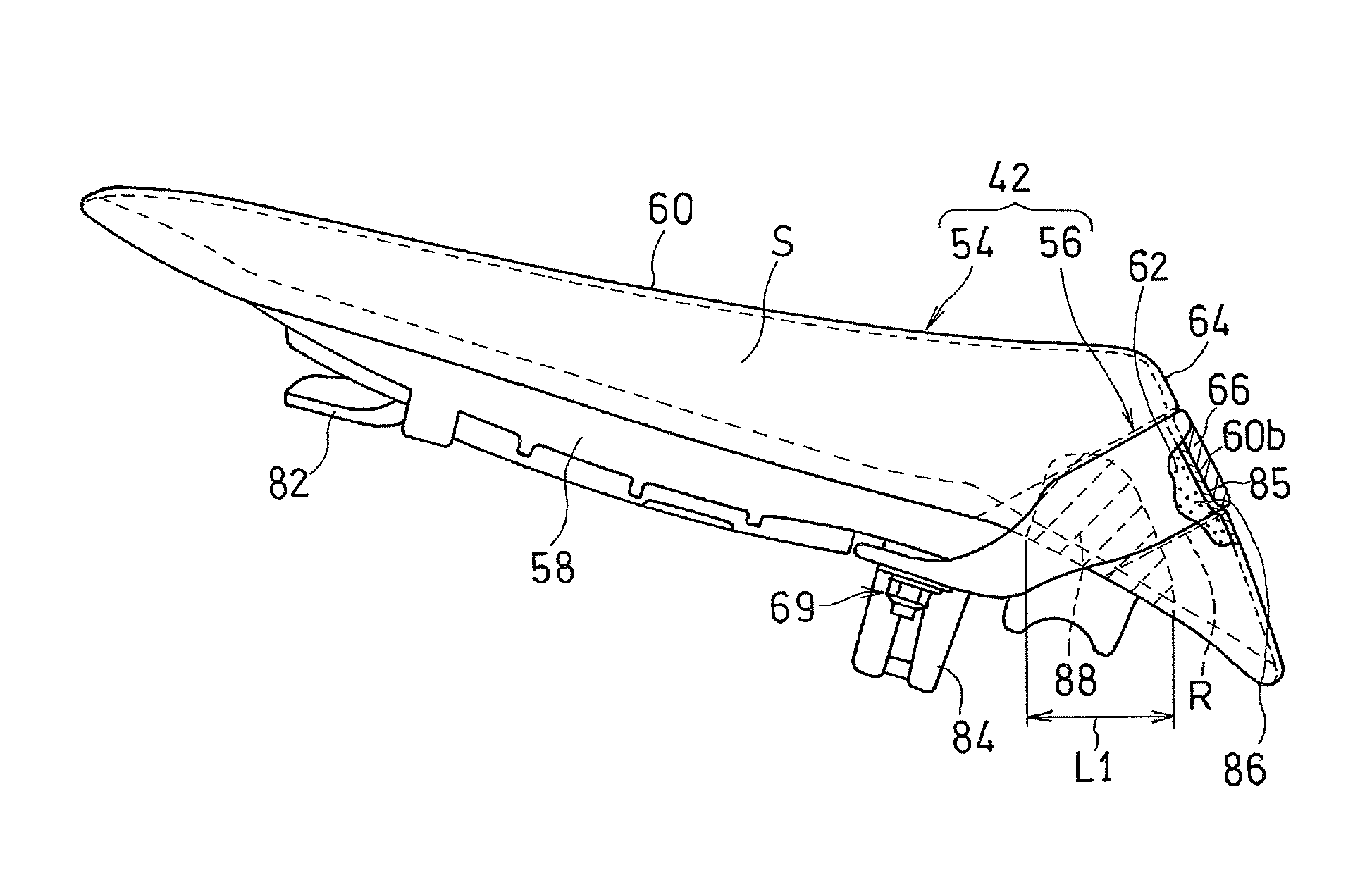 Seat assembly for saddle riding type automotive vehicle