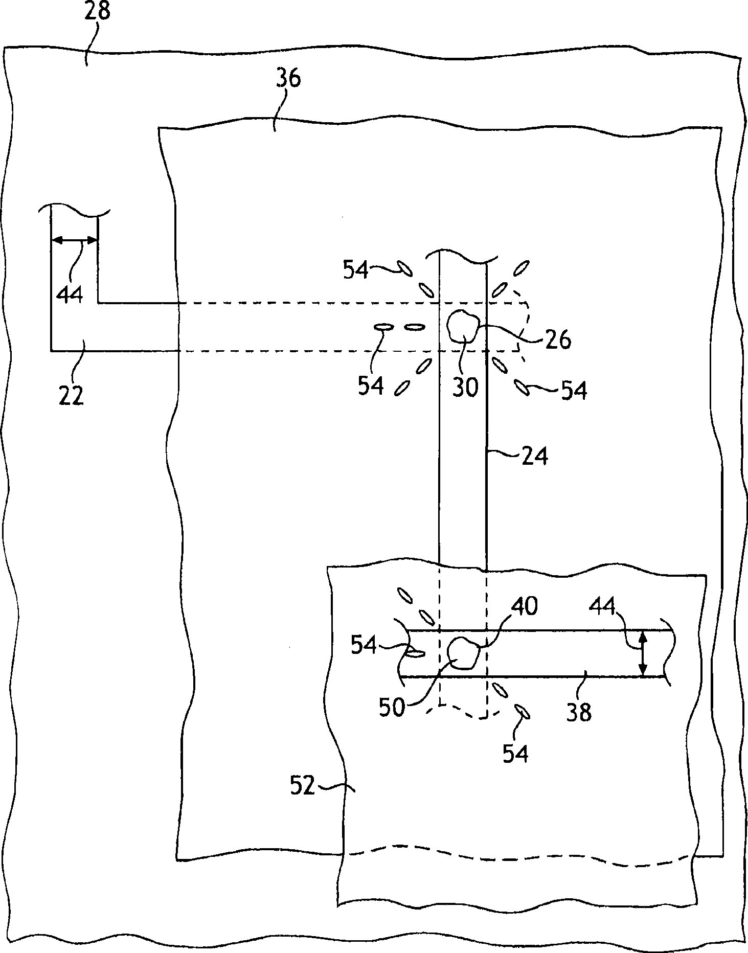 Electrical conductivity bridge in a conductive multilayer article