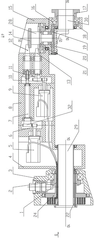 A low-load industrial robot hollow forearm and wrist structure