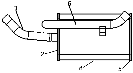 Rear-arranged main silencer