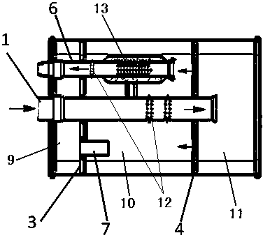 Rear-arranged main silencer