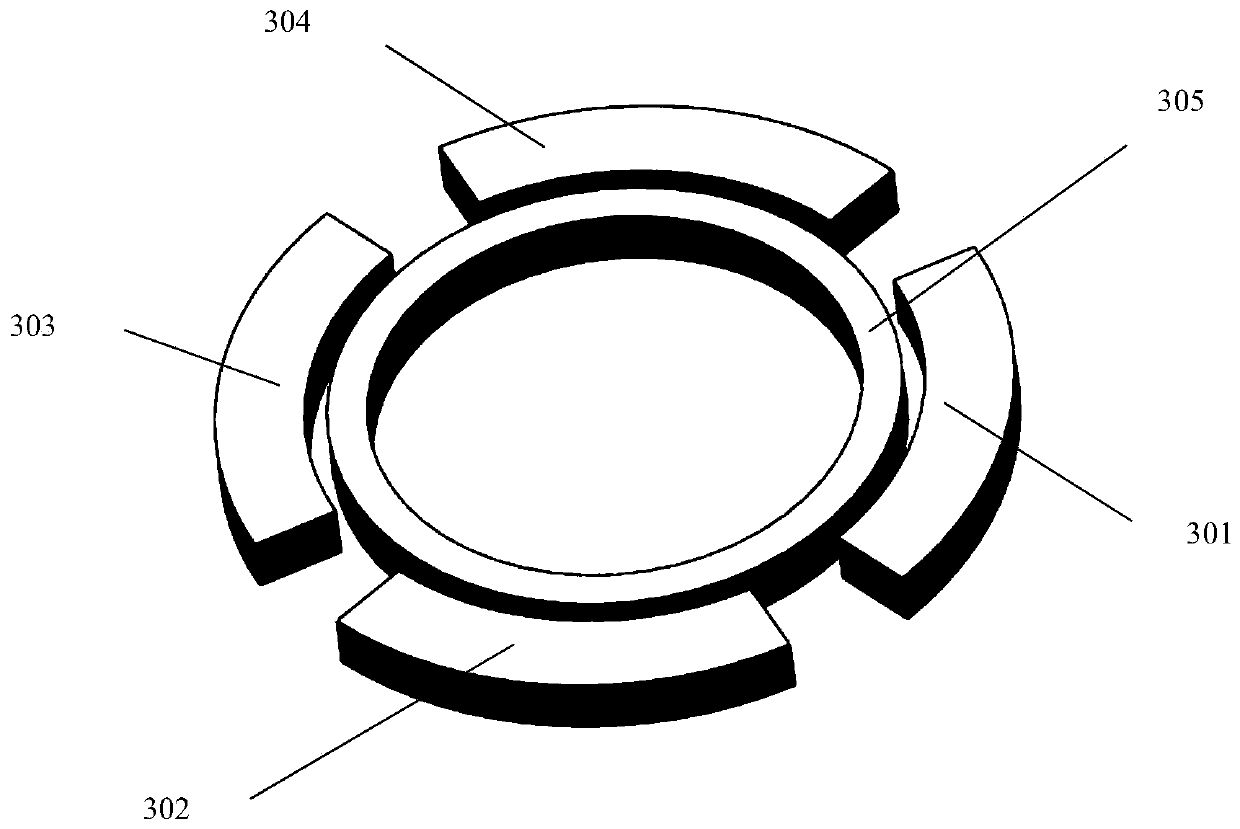 Double-hinge type electrostatic suspension probe structure