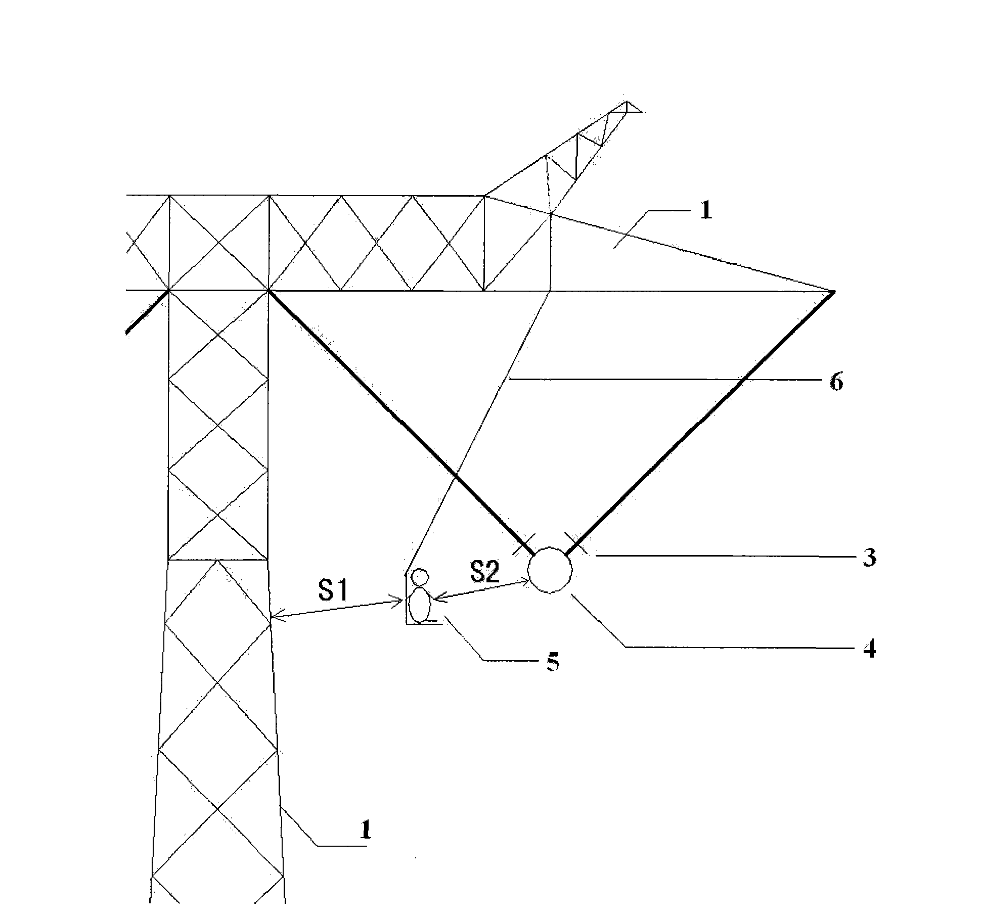 Safe method for entering tangent tower equal potentials for live-wire operation in 660kV direct current lines