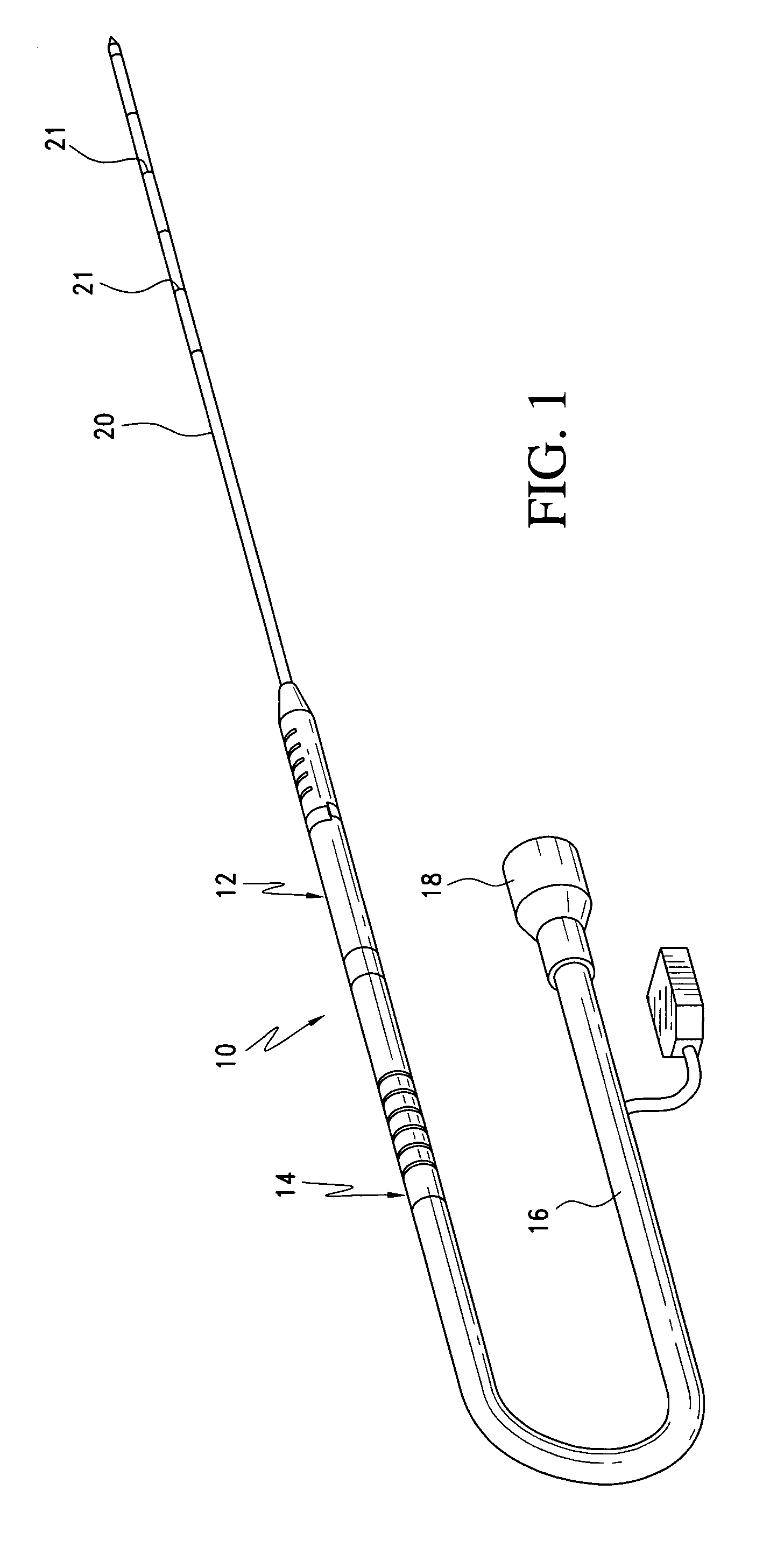 Detachable cryosurgical probe with breakaway handle