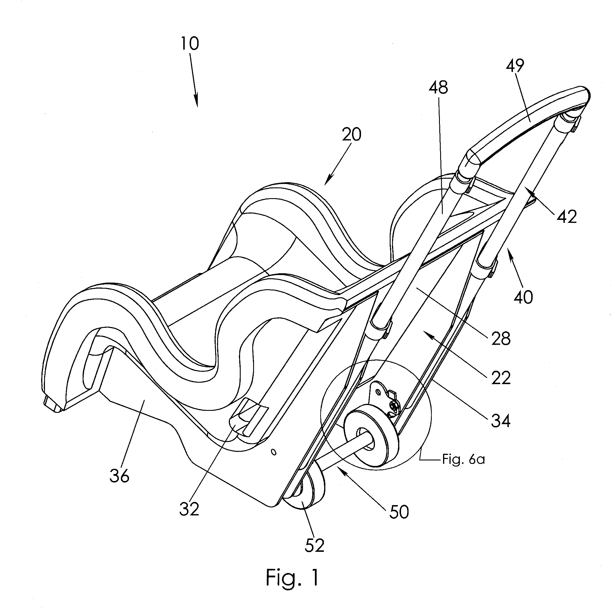 Rolling car seat