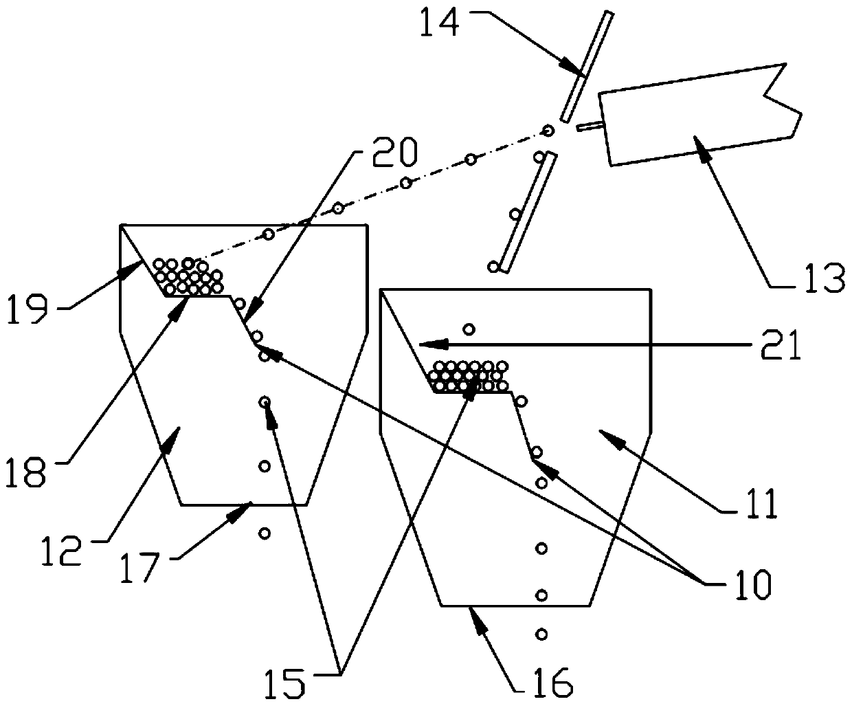 Anti-crushing and anti-deformation discharging device