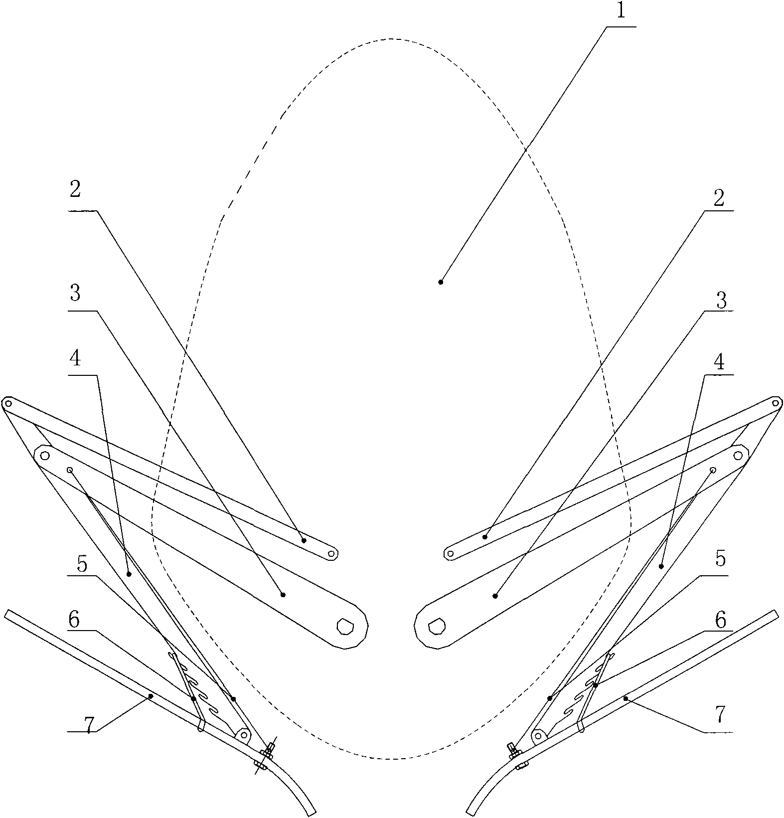 Breaststroke underwater advancing mechanism based on link mechanisms