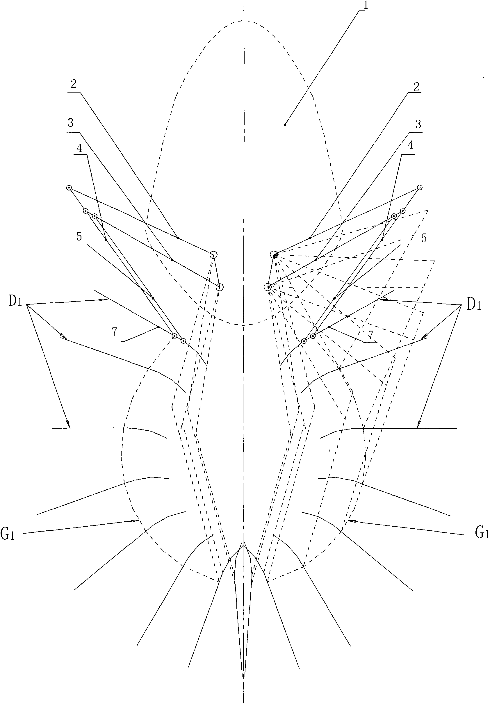 Breaststroke underwater advancing mechanism based on link mechanisms