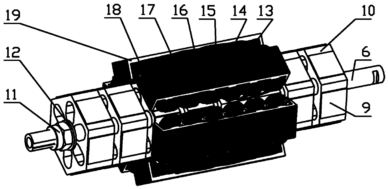 Hexahedral cylinder type fractional groove concentrated winding type active vibration absorber