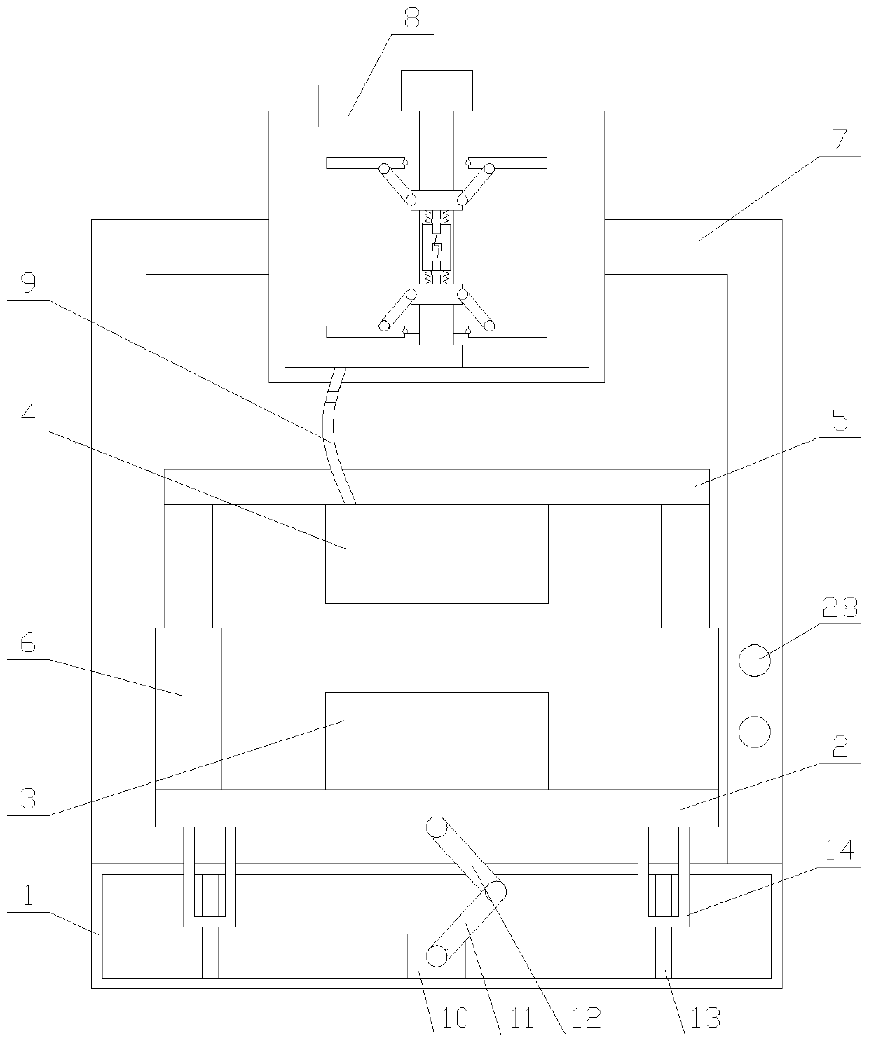 Hydraulic casting device with defoaming function