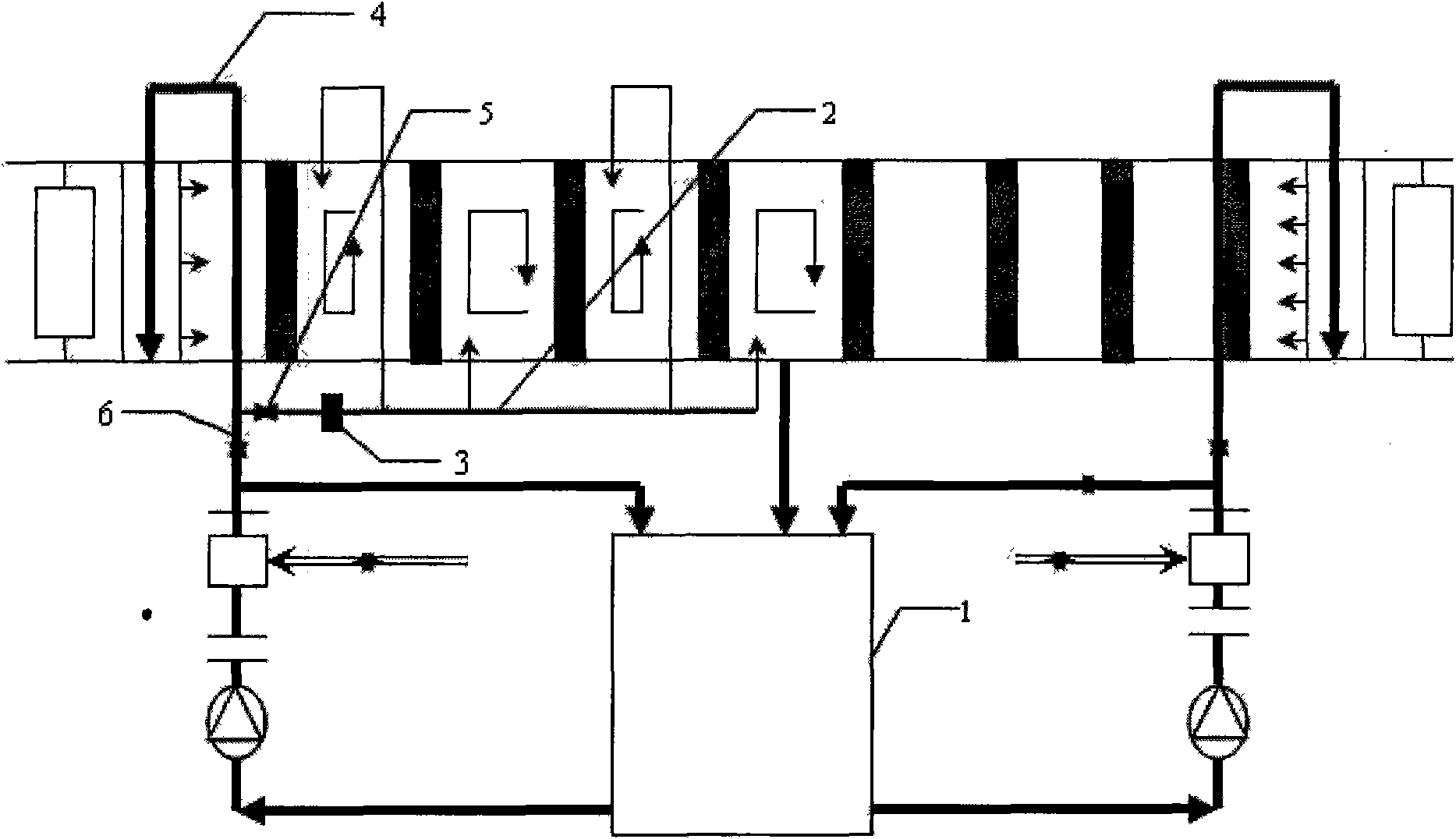 Device and method for controlling cold-rolling steel strip pickling turbulence