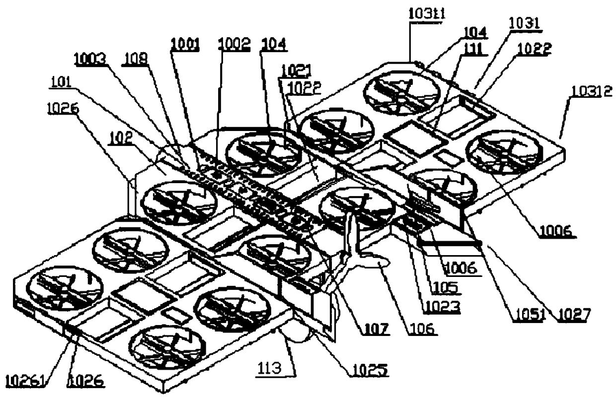 Rear single propeller type compound wing cargo aircraft with thrust-free compound ailerons