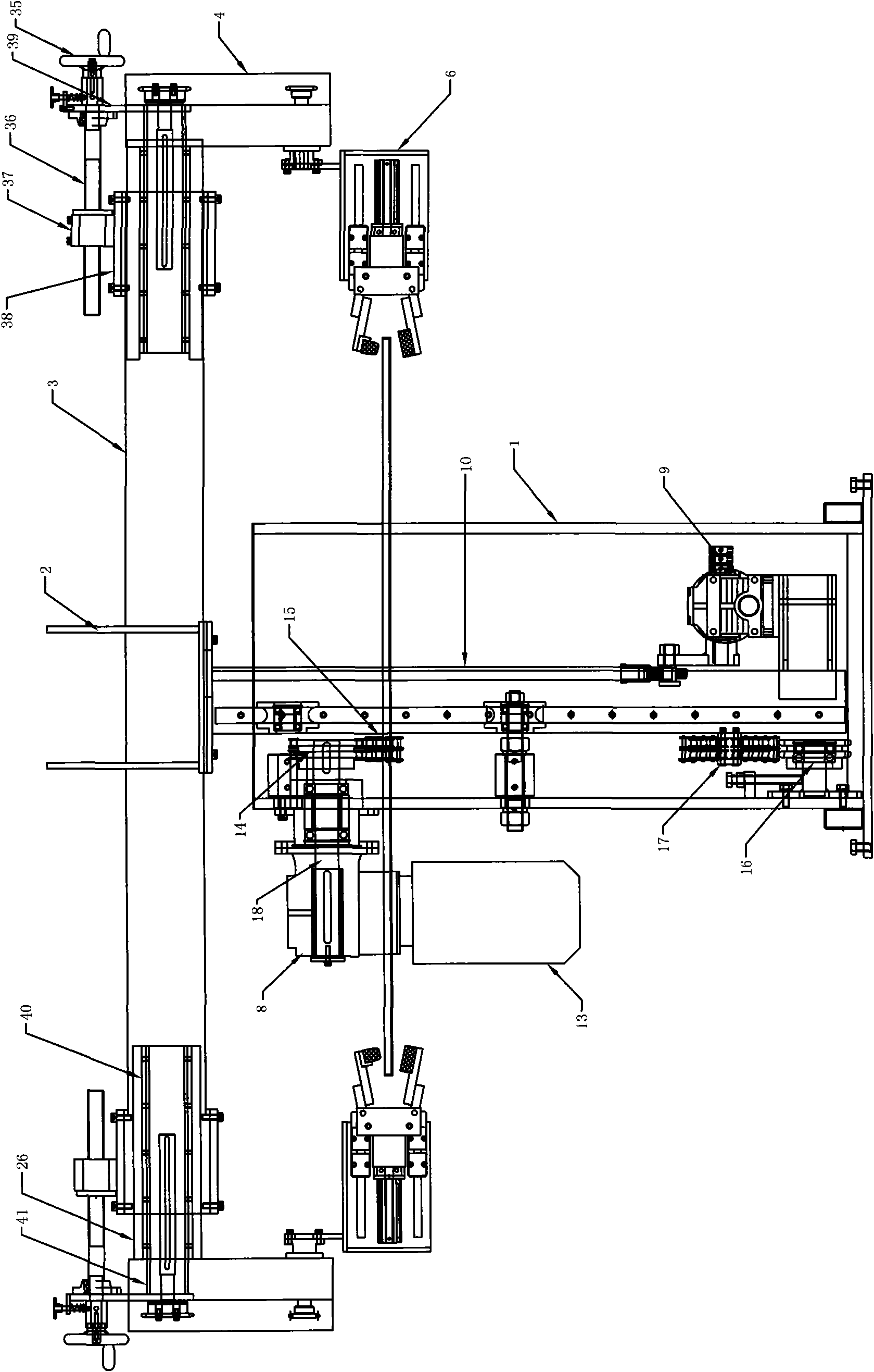 Double-cutter head assembly mechanical hand of four-wheeled grass cutter