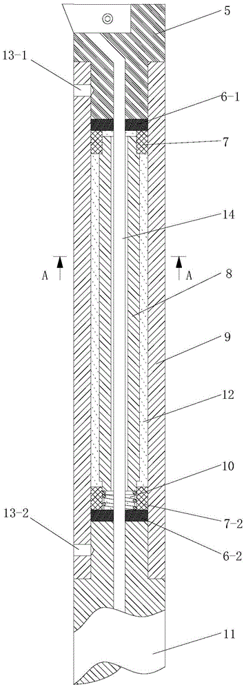 Segmented power damping boring rod with guide function