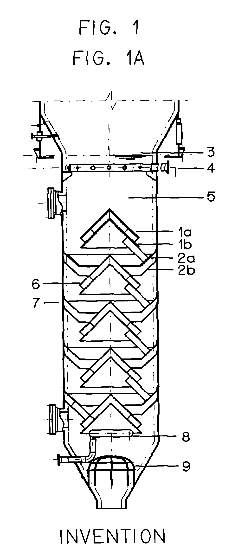 Stripping apparatus and process