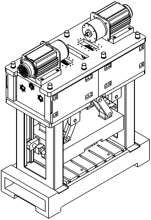 Novel multi-link overload servo press