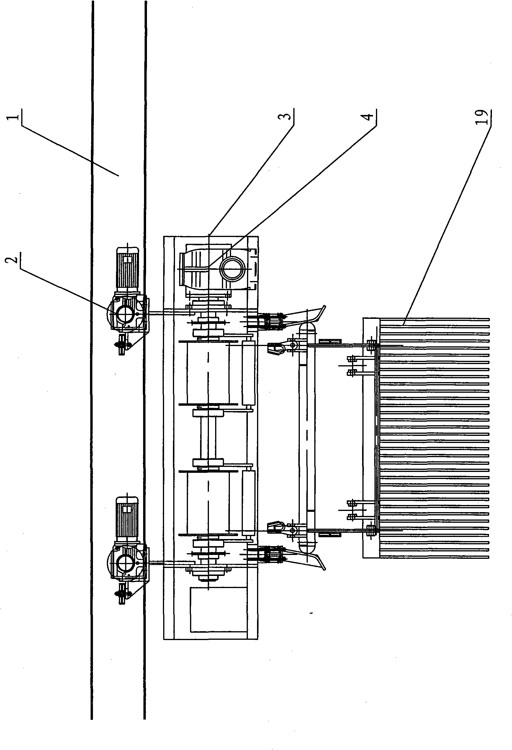 Movable type hydraulic trash-cleaning machine