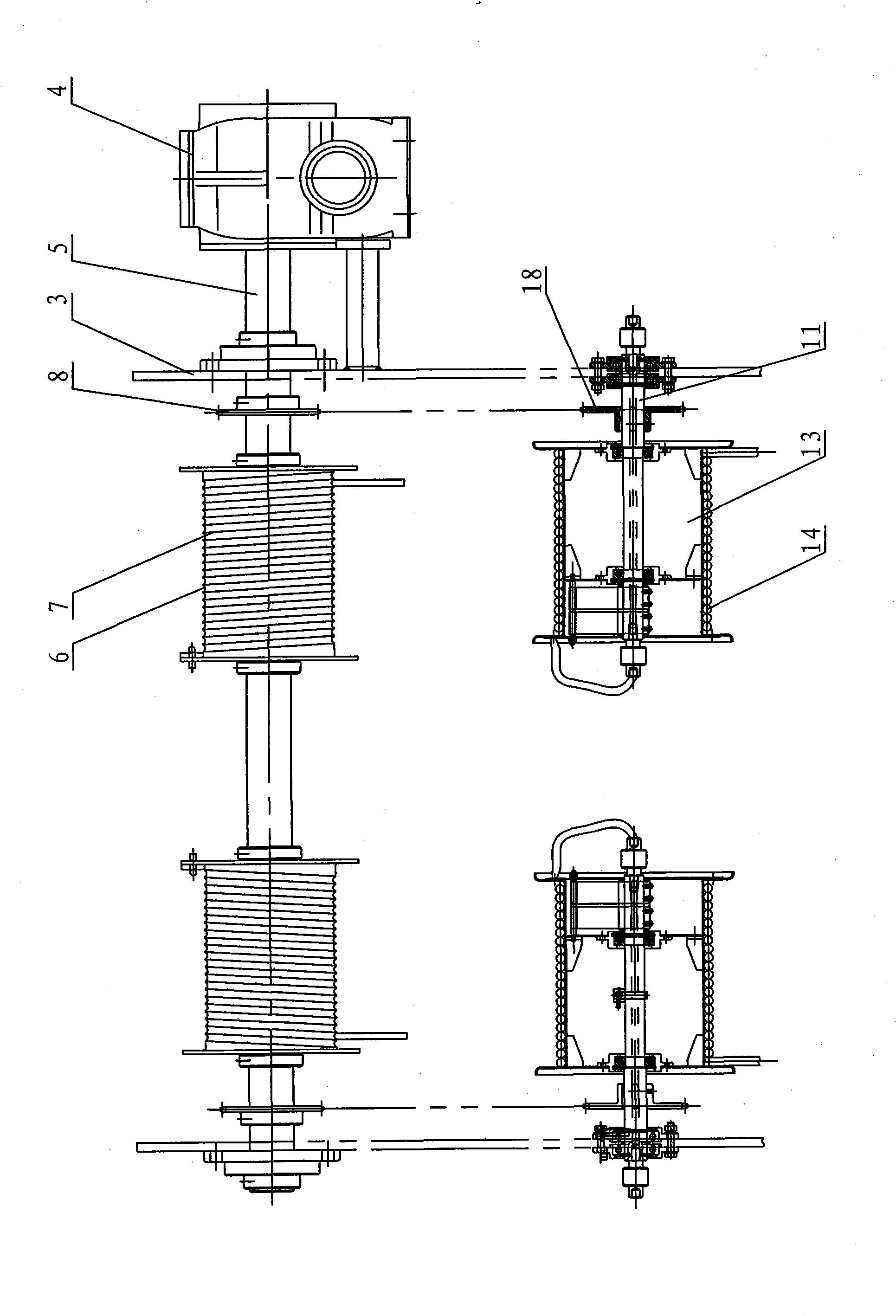 Movable type hydraulic trash-cleaning machine