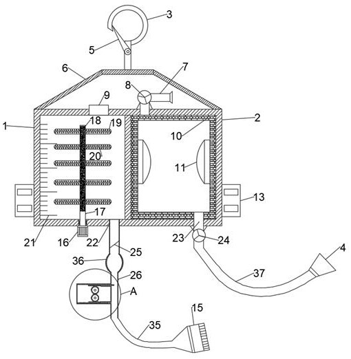 Perineum washing and sterilizing device for gynecological nursing