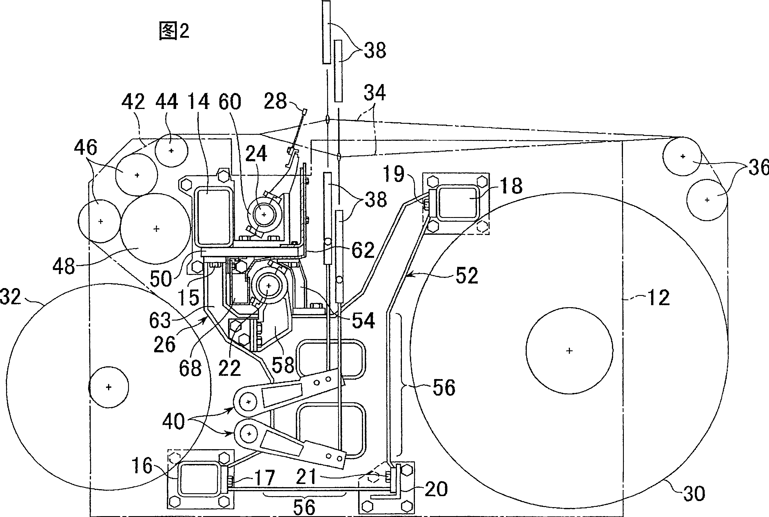 Reinforcing structure of loom battening device and water-spray type loom comprising the same