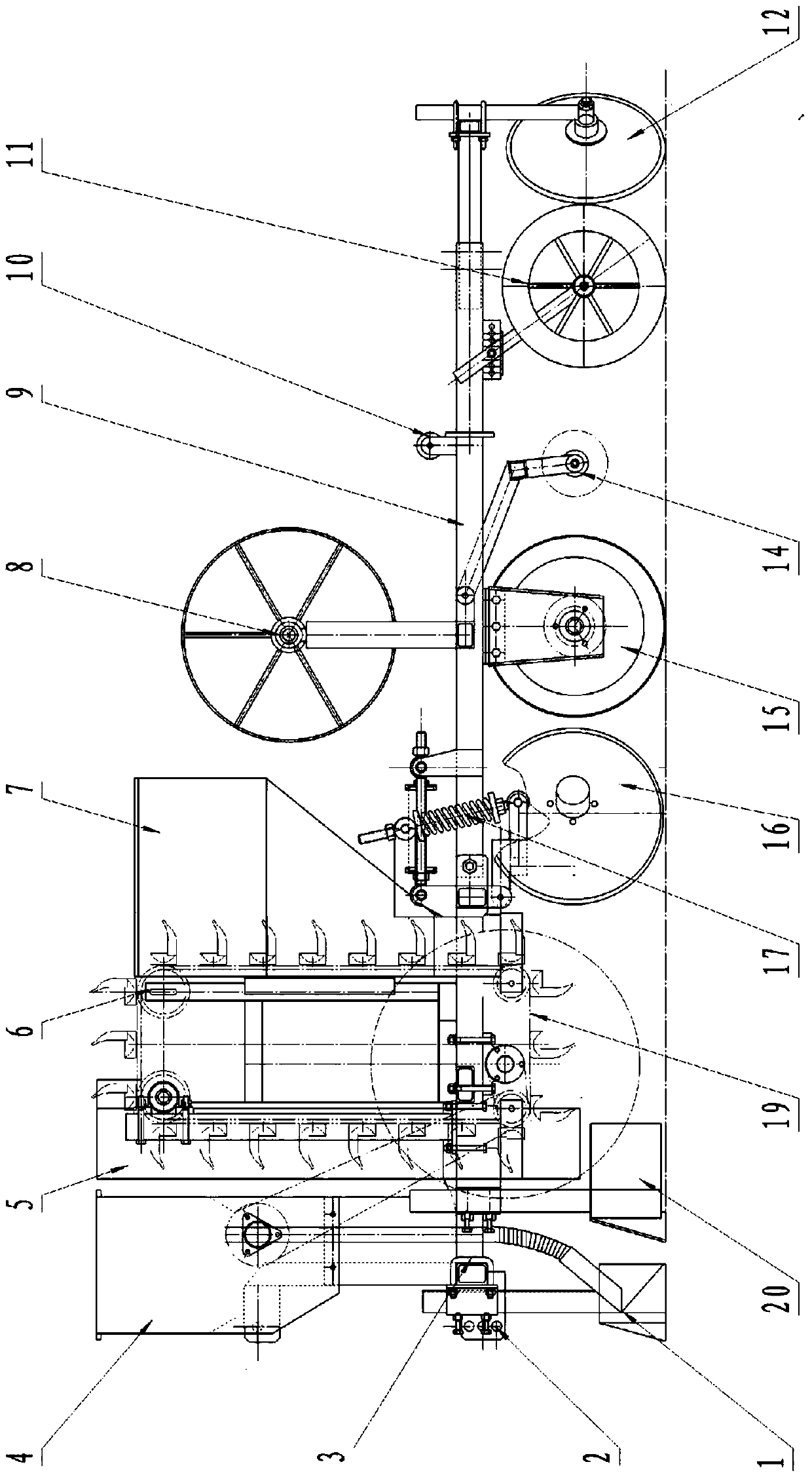 Ridging and film mulching seeding machine