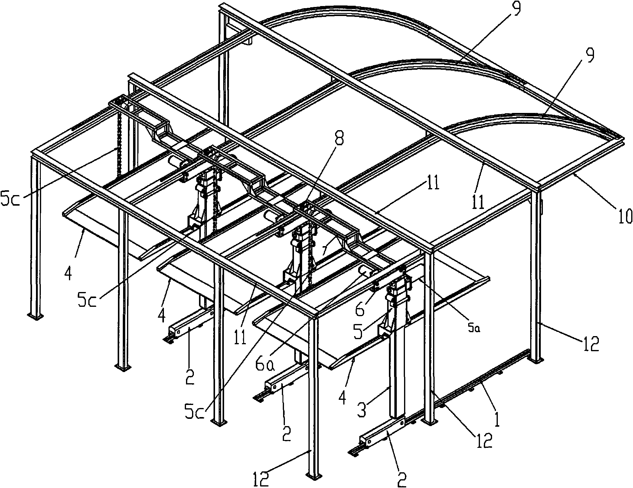 Two-layer type lifting rotary-shifting combined parking device