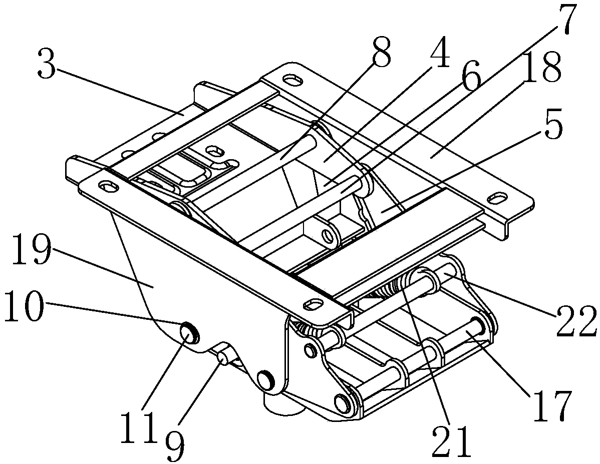 Synchronous back and seat linkage device used for chair and chair