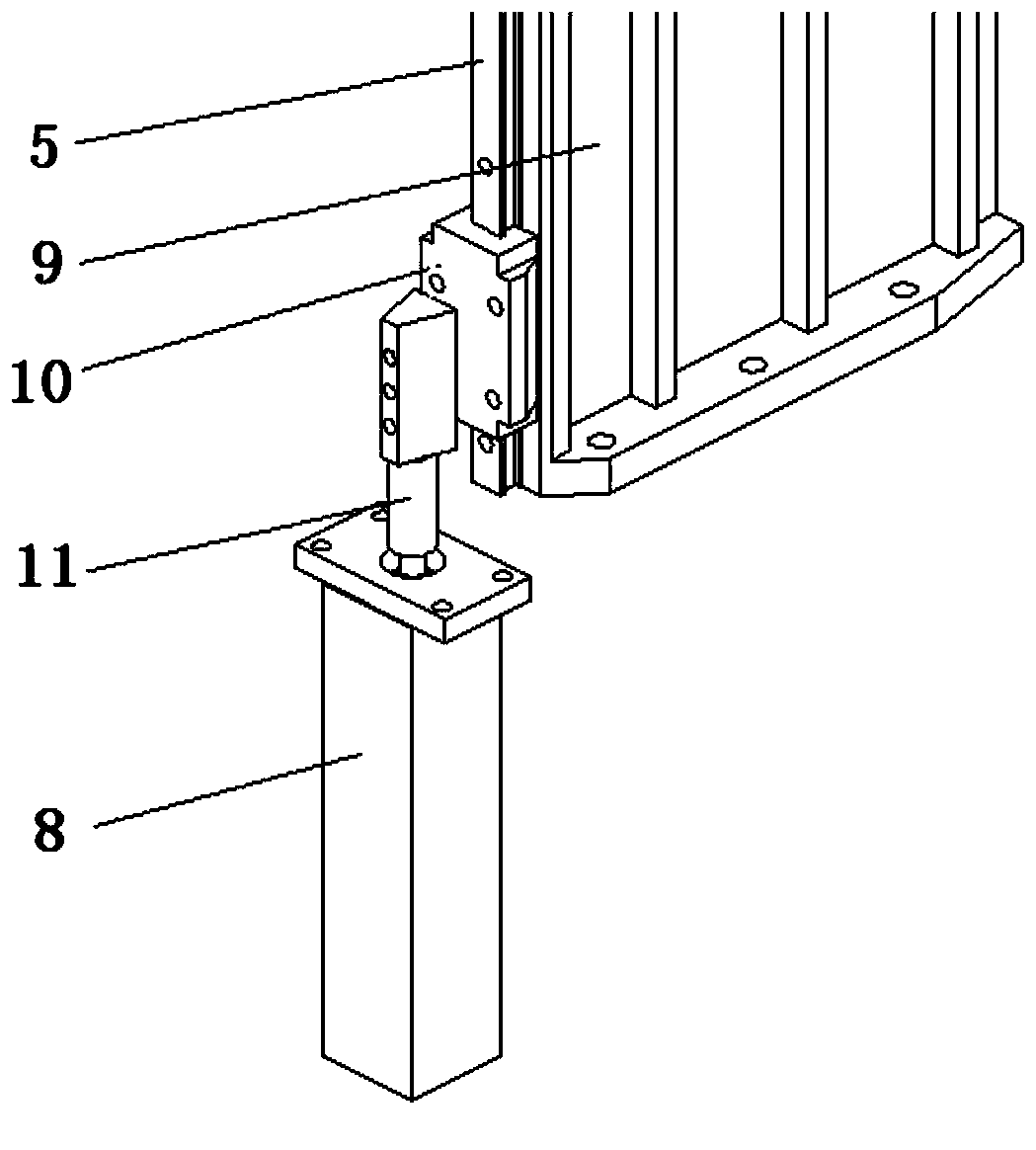 Fin and wing aeroelasticity test device of high-speed wind tunnel