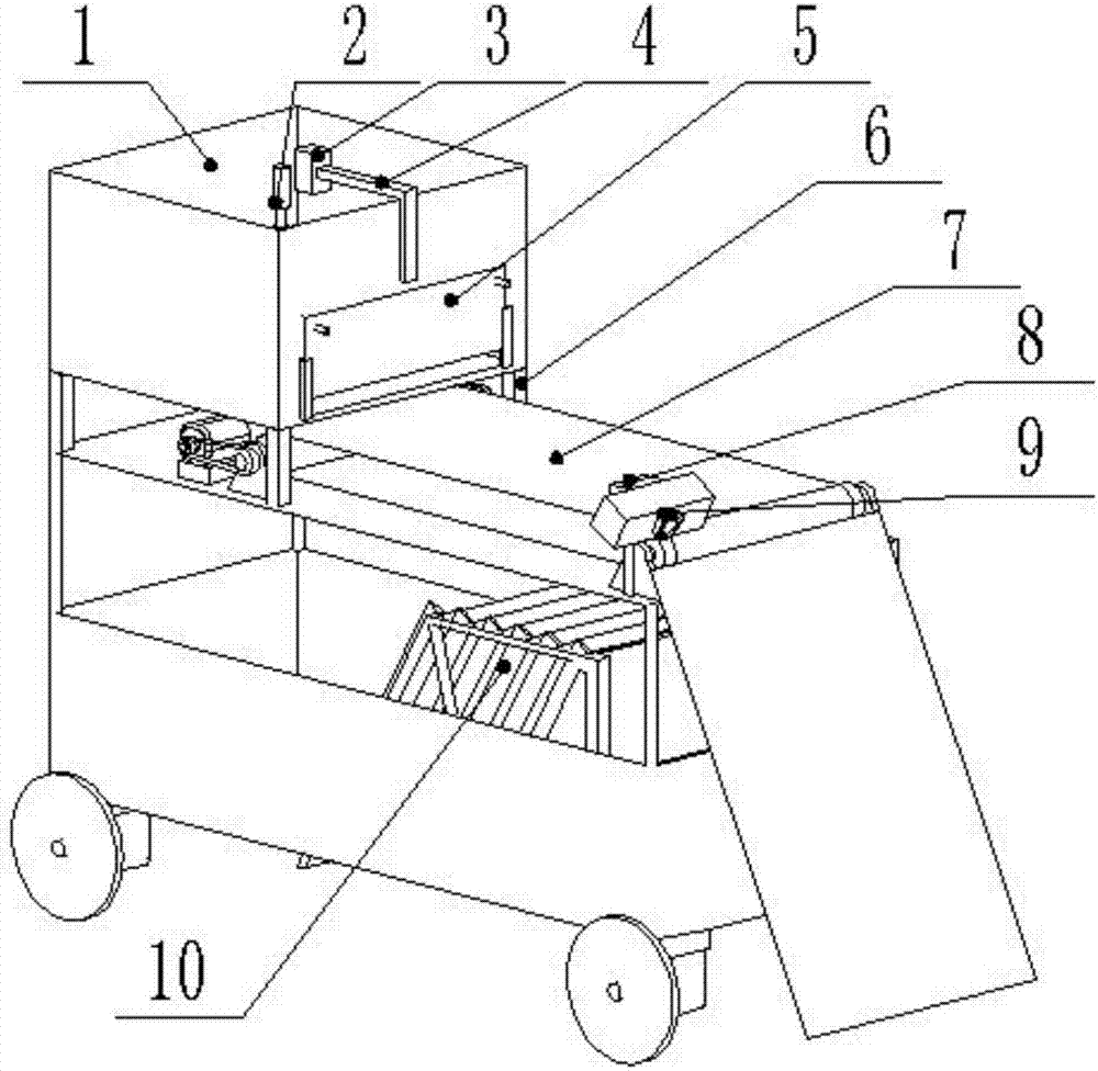 Automatic paving device for brick on ground