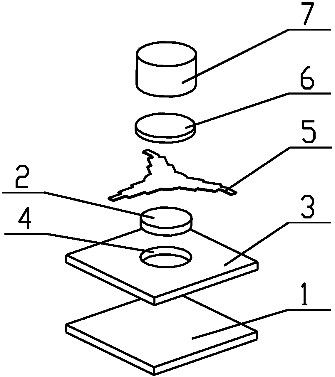 Composite substrate type microstrip circulator