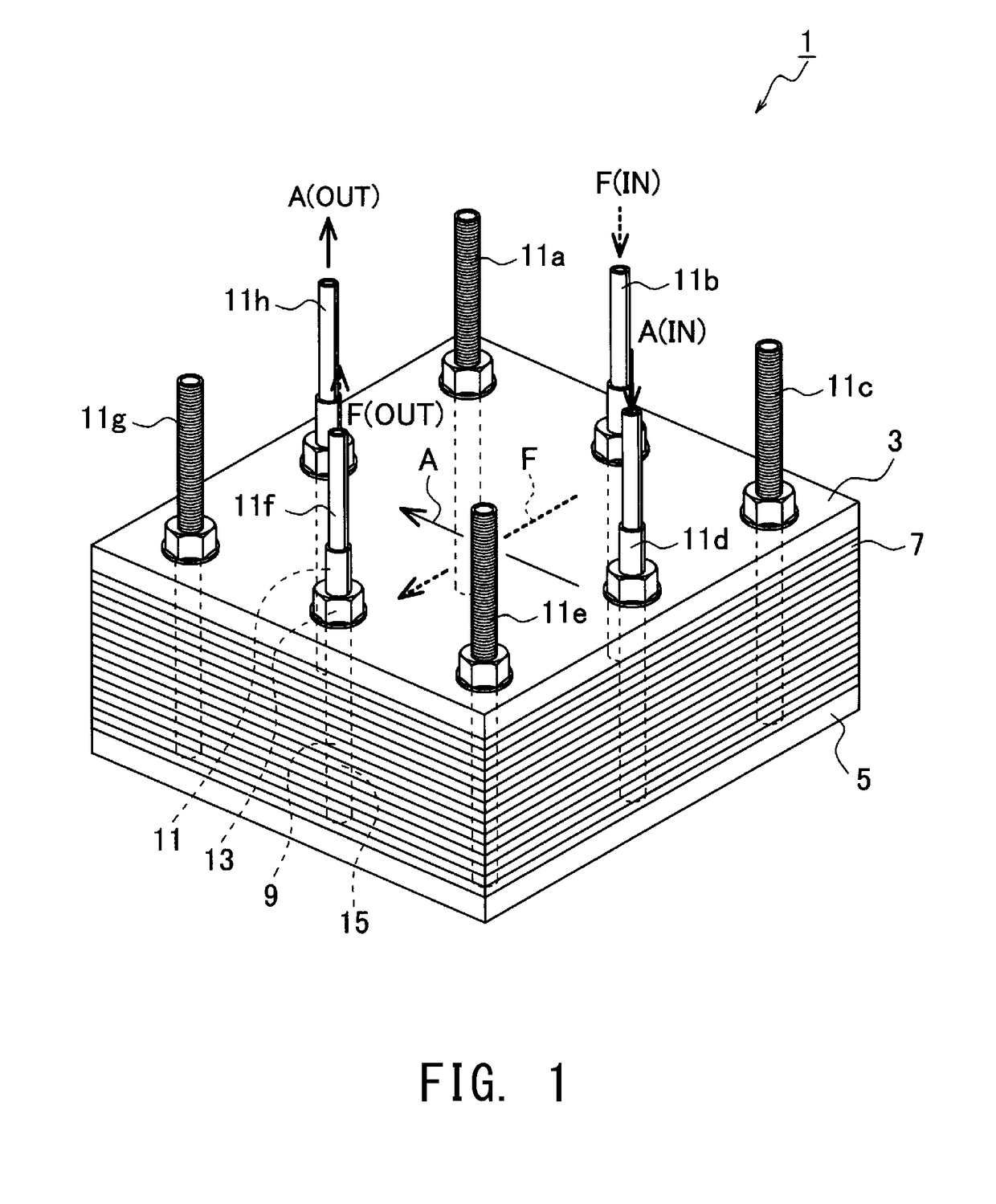 Flat plate type fuel cell