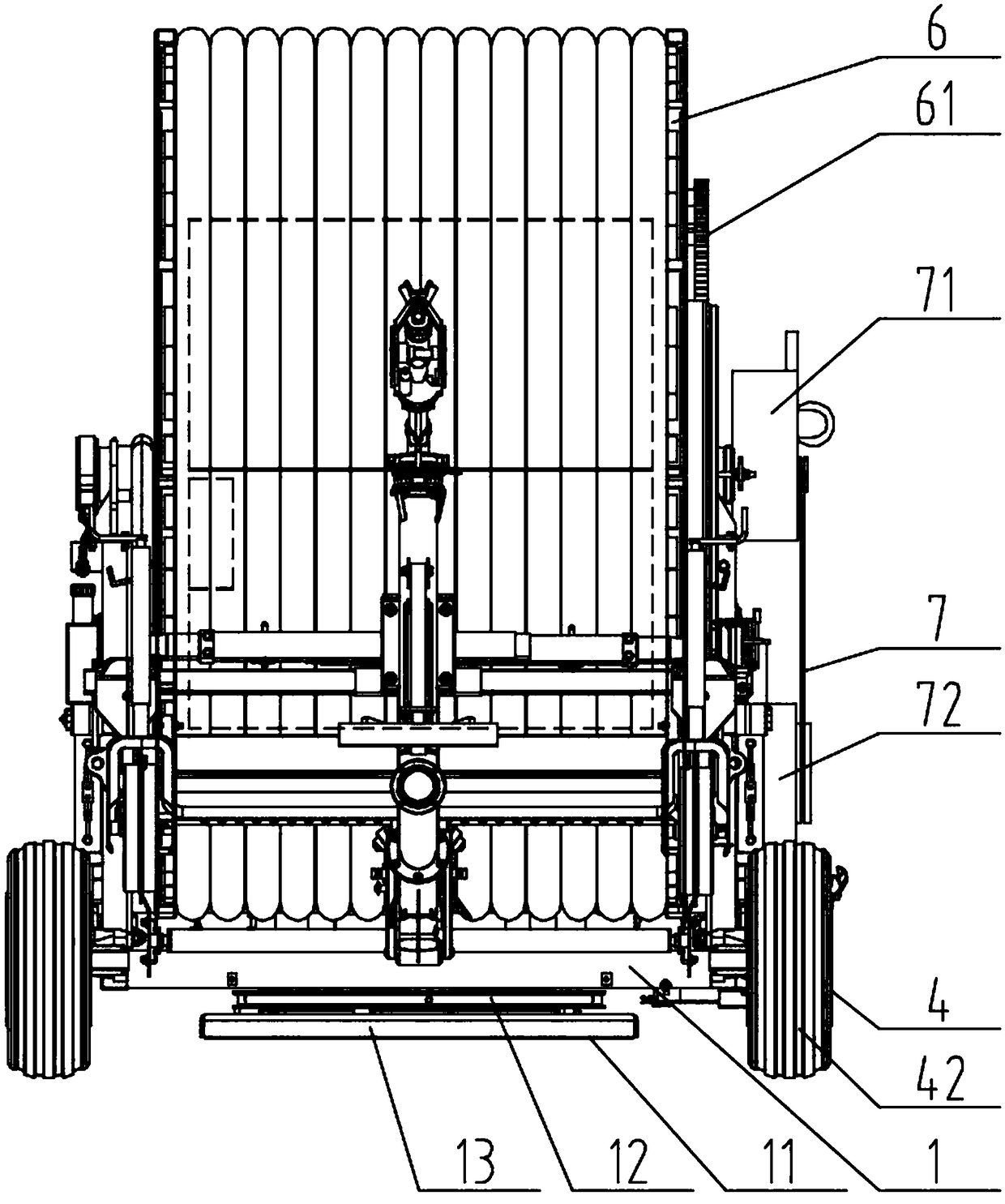 Method for using chassis rotary water turbine driven reel sprinkler