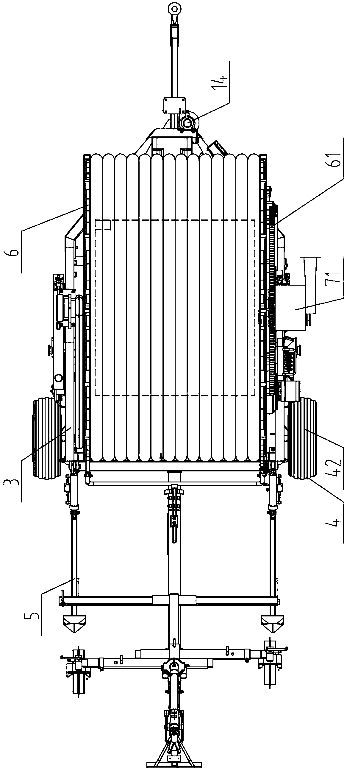 Method for using chassis rotary water turbine driven reel sprinkler