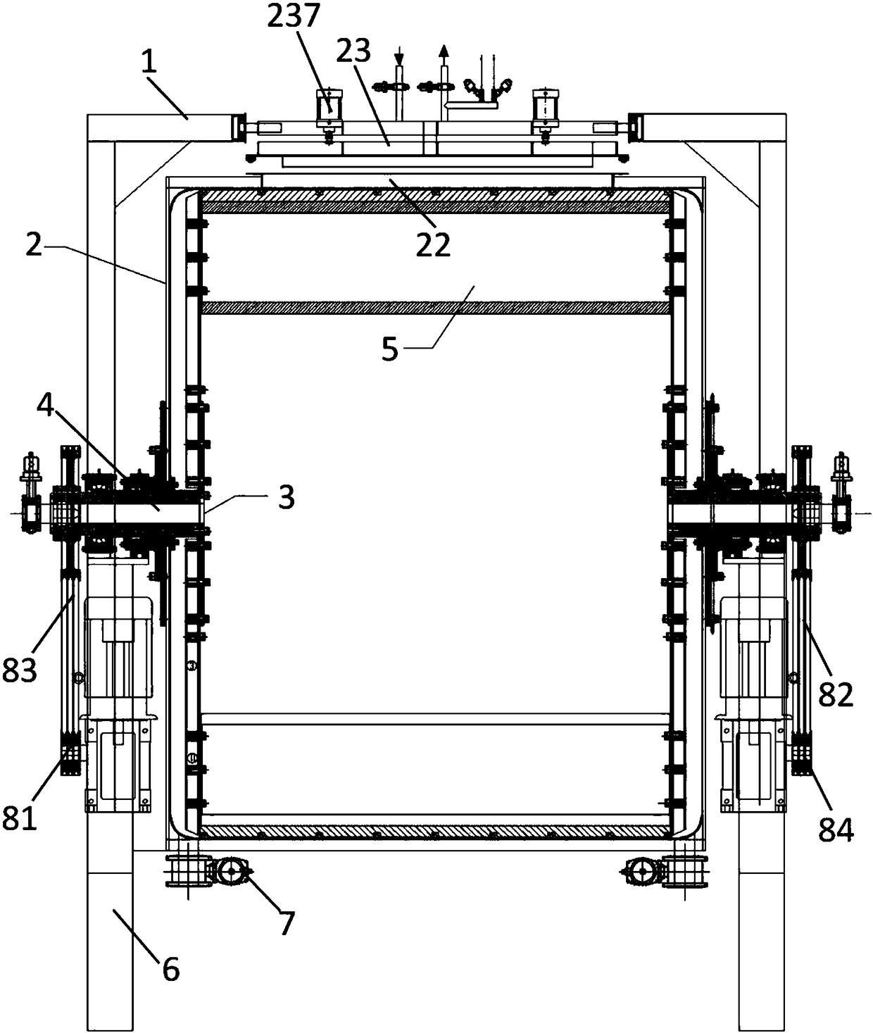 External-static and internal-rotating intelligent tanning drum device