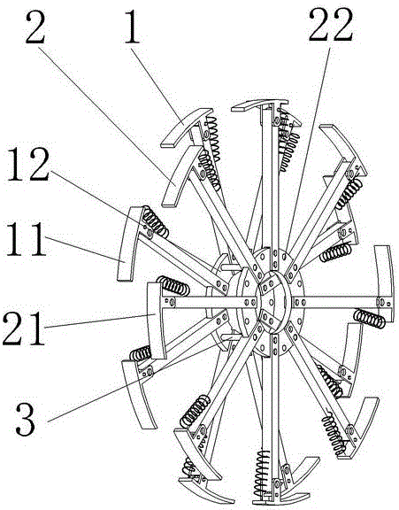 Bionic low-vibration walking wheel