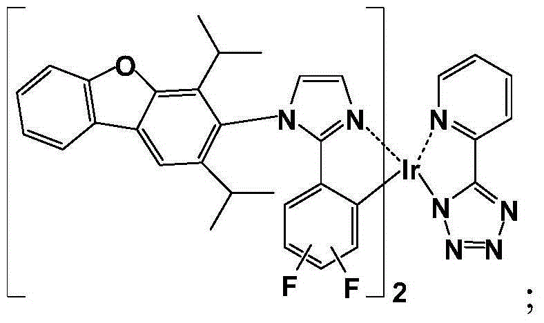 Blue organic electrophosphorescent material iridium complex and its preparation method and organic electroluminescent device
