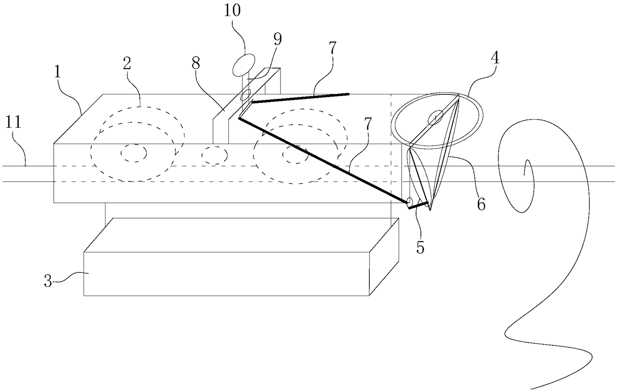 Portable overhead line sundries removing device and a removing method