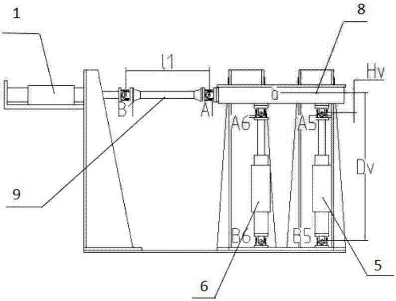 Control method for six-degree-of-freedom hydraulic motion platform with connecting rods