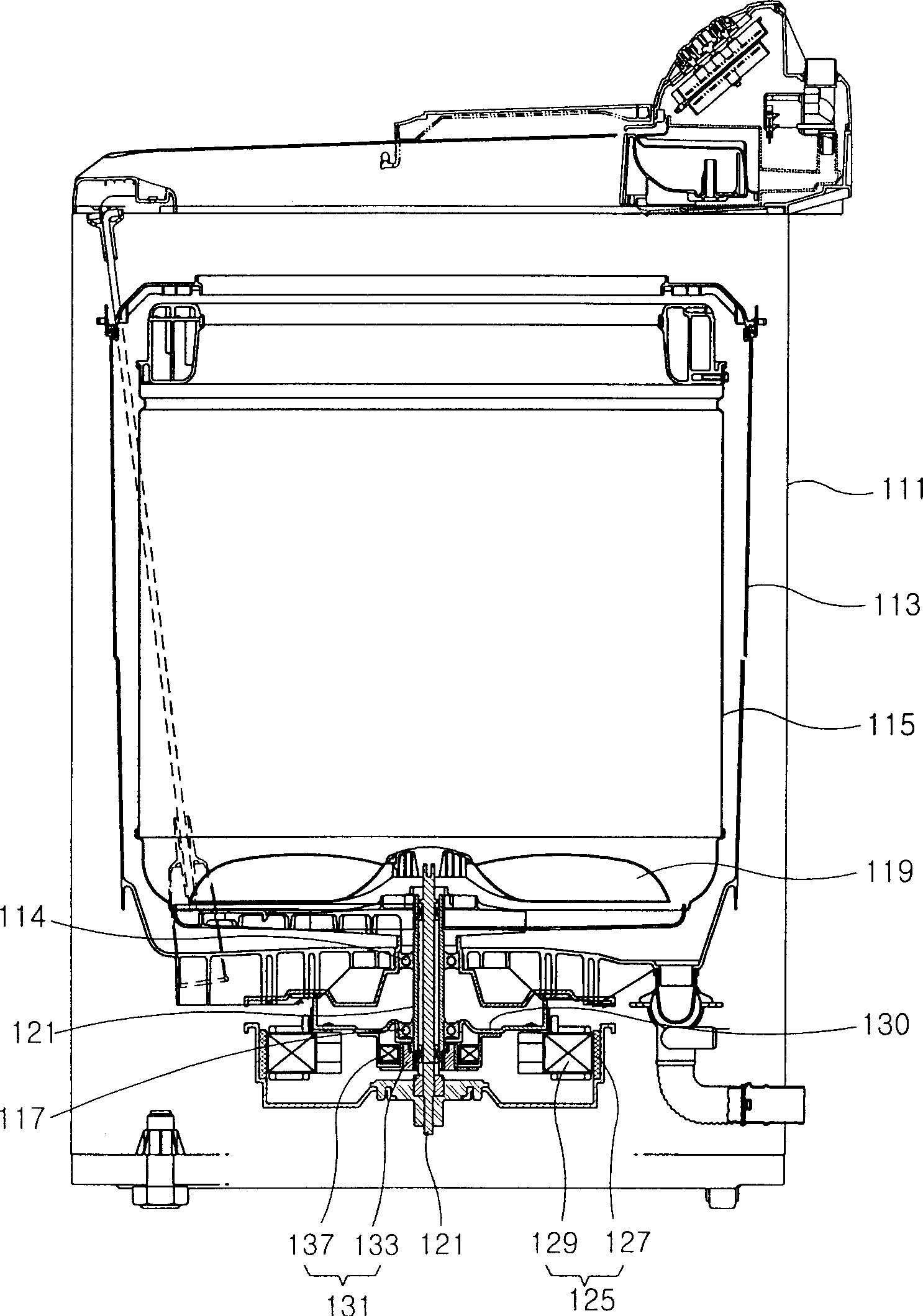 Clutch device for washing machine