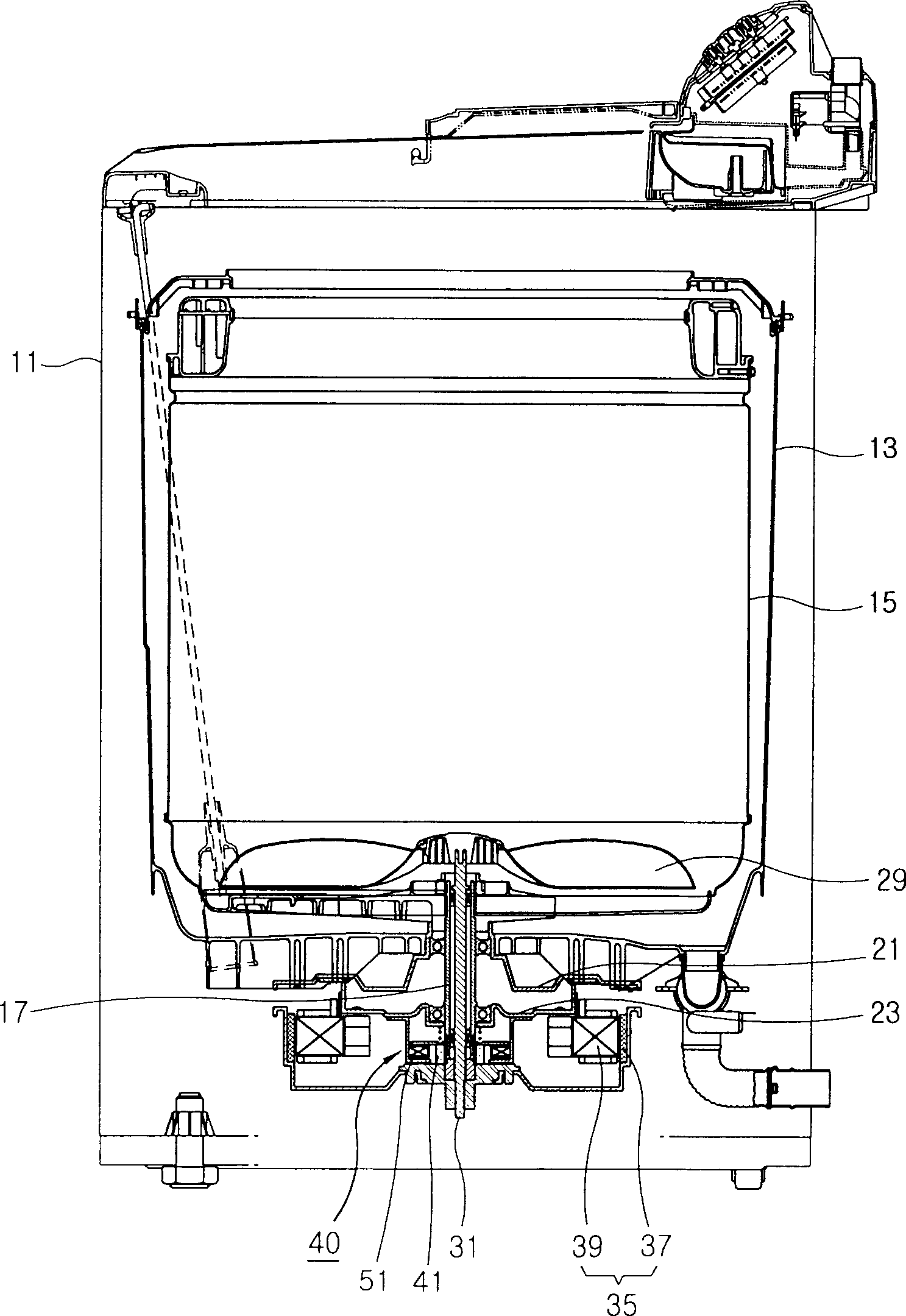 Clutch device for washing machine