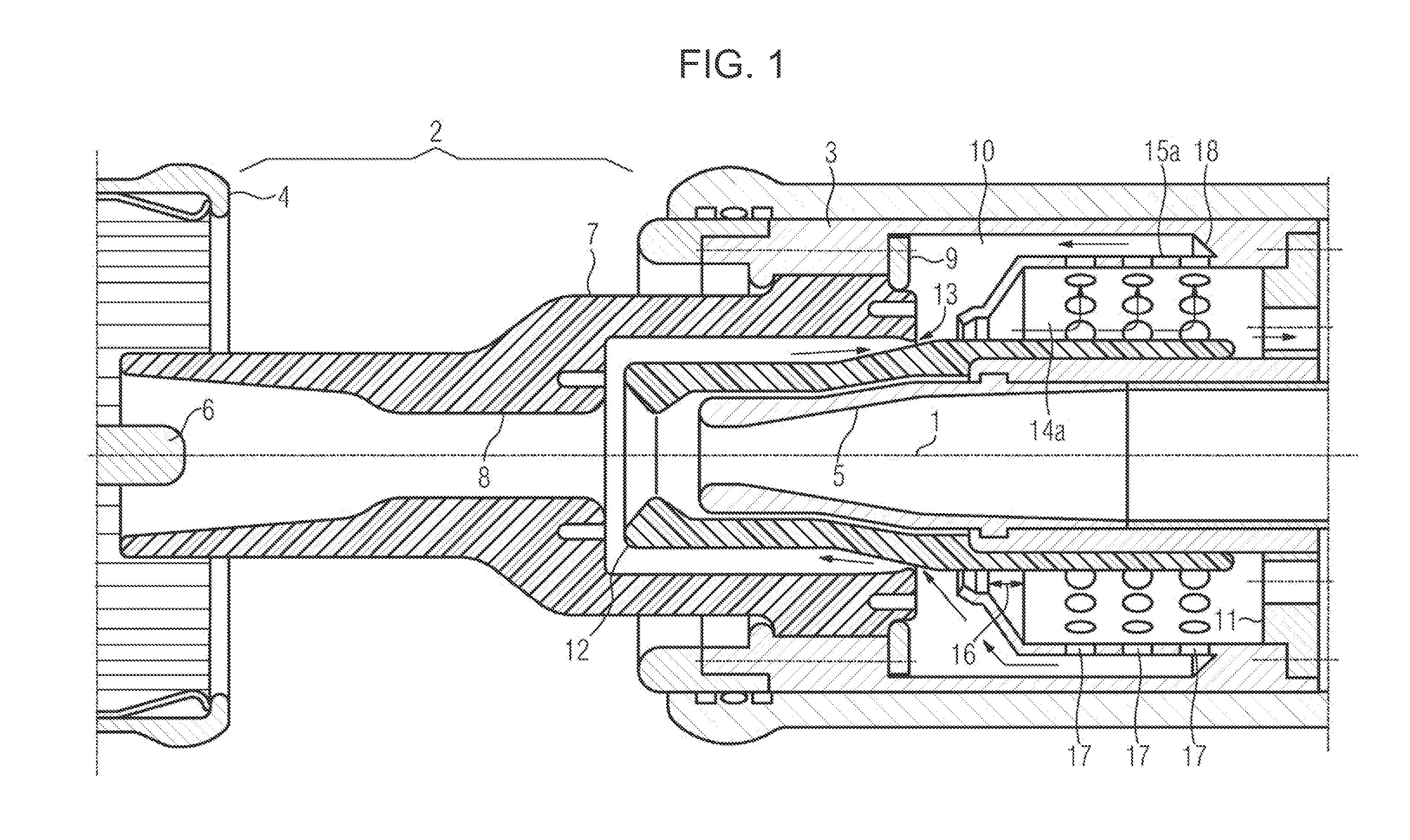 Switchgear assembly with a contact gap