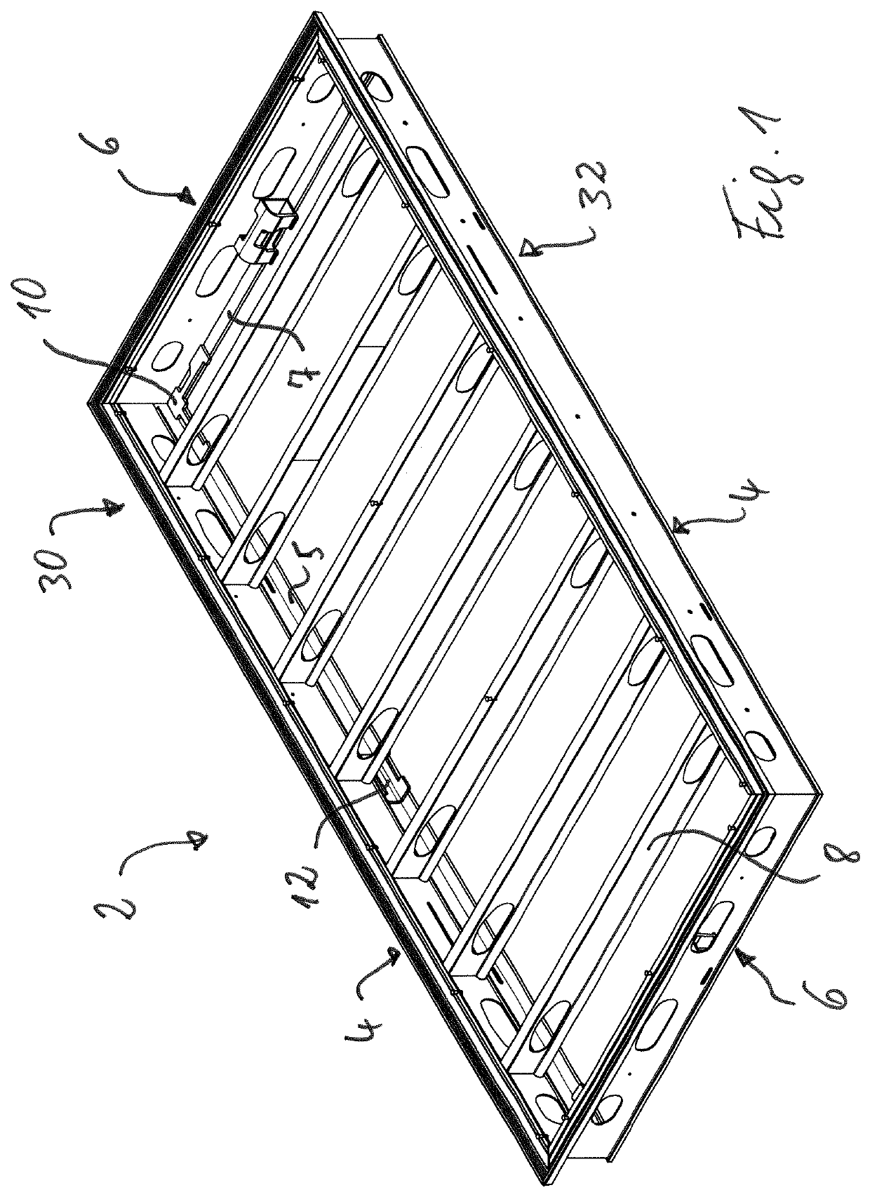 Support structure for a frame formwork panel